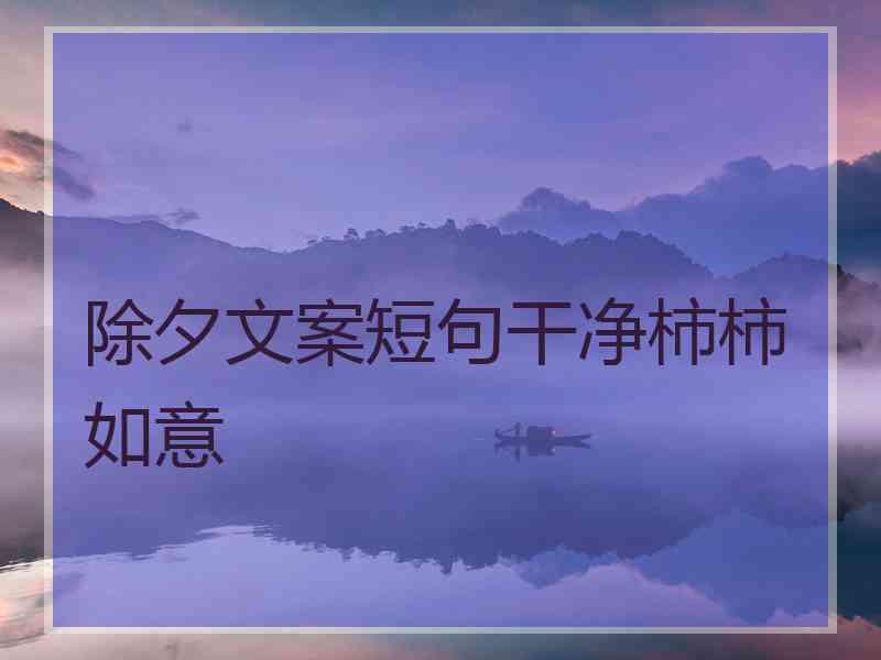 除夕文案短句干净柿柿如意