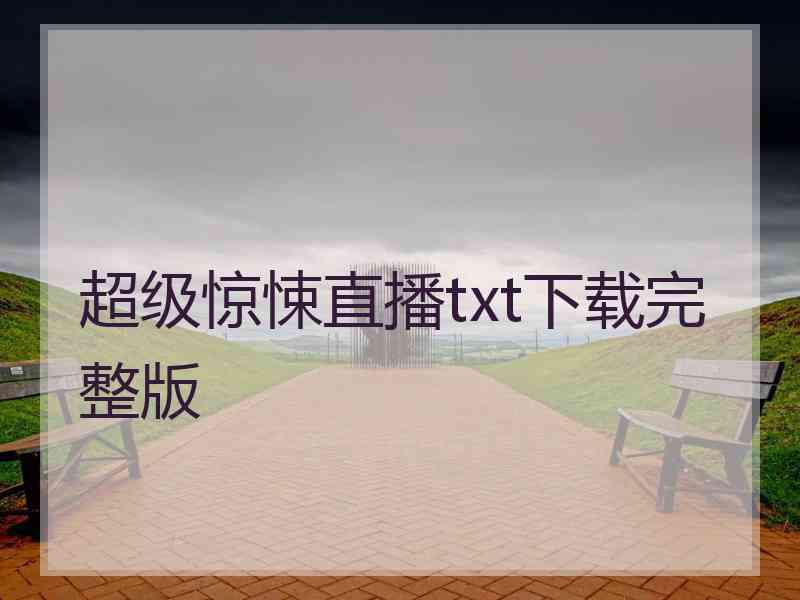 超级惊悚直播txt下载完整版