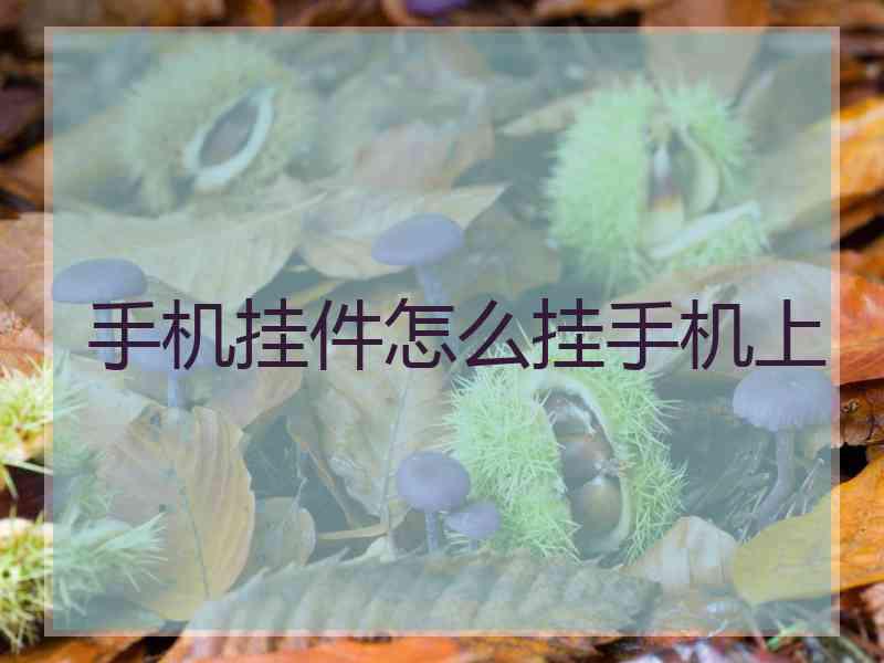 手机挂件怎么挂手机上