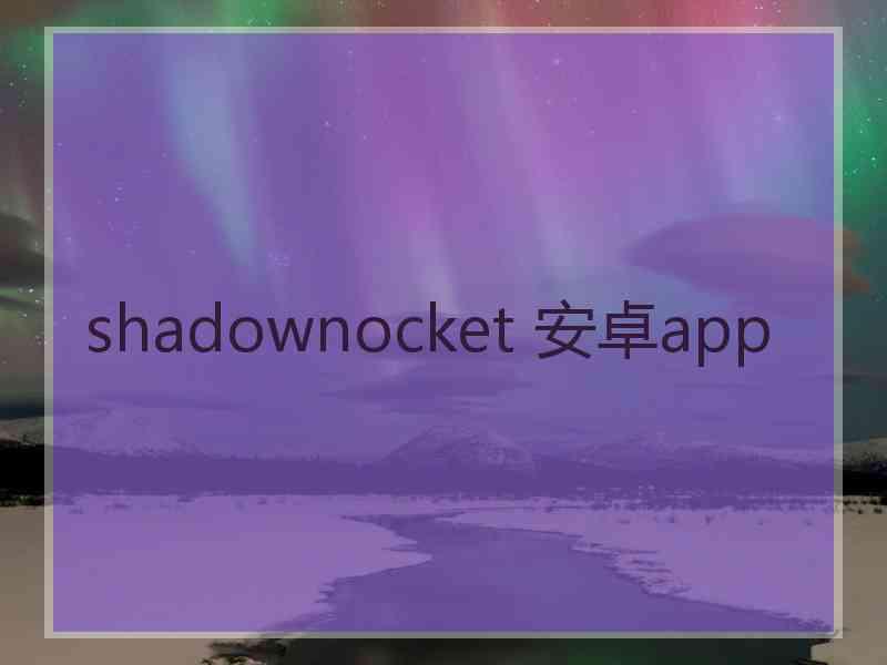 shadownocket 安卓app