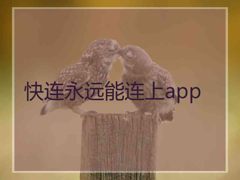 快连永远能连上app