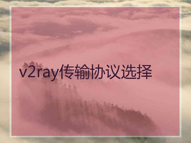 v2ray传输协议选择