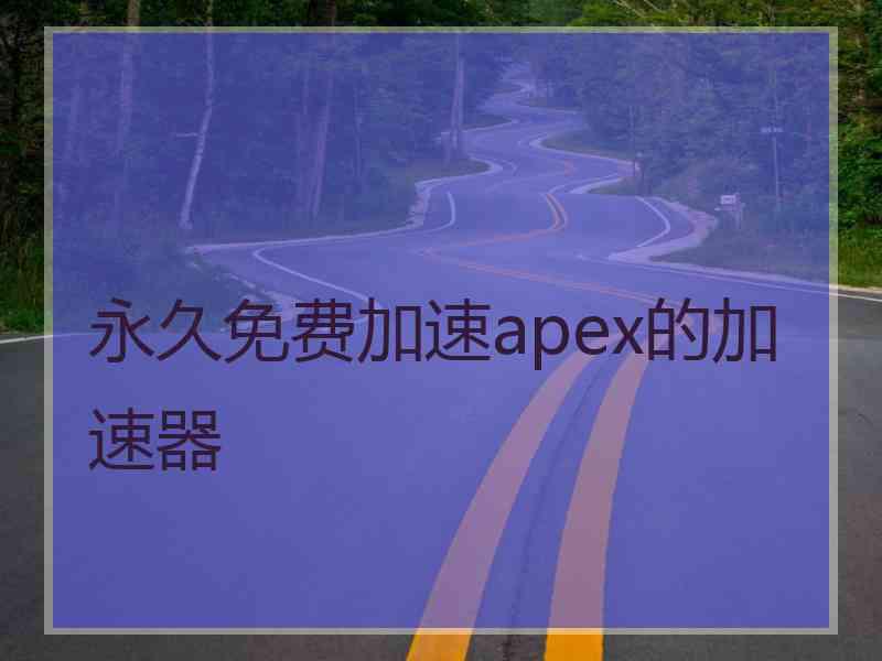 永久免费加速apex的加速器