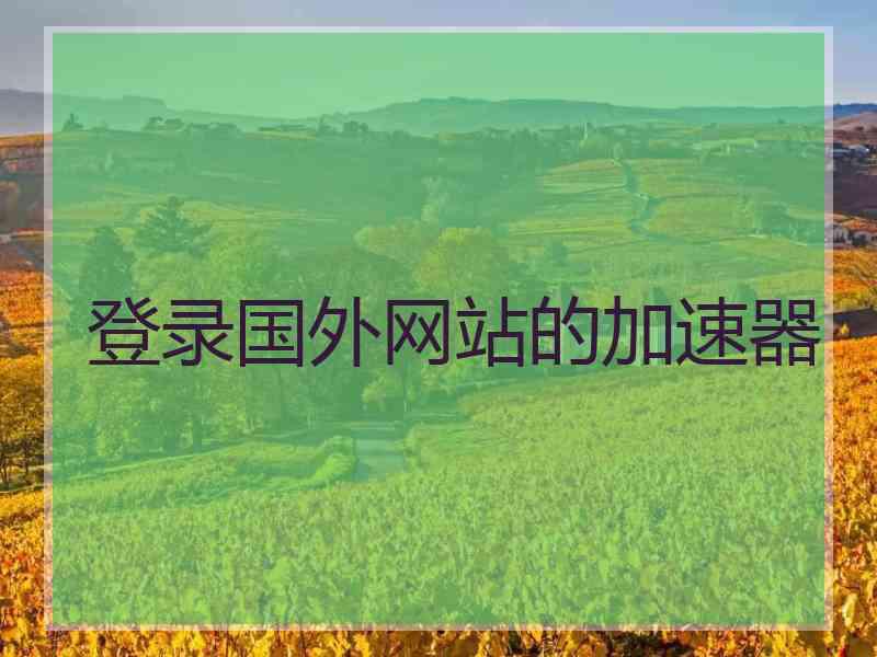 登录国外网站的加速器