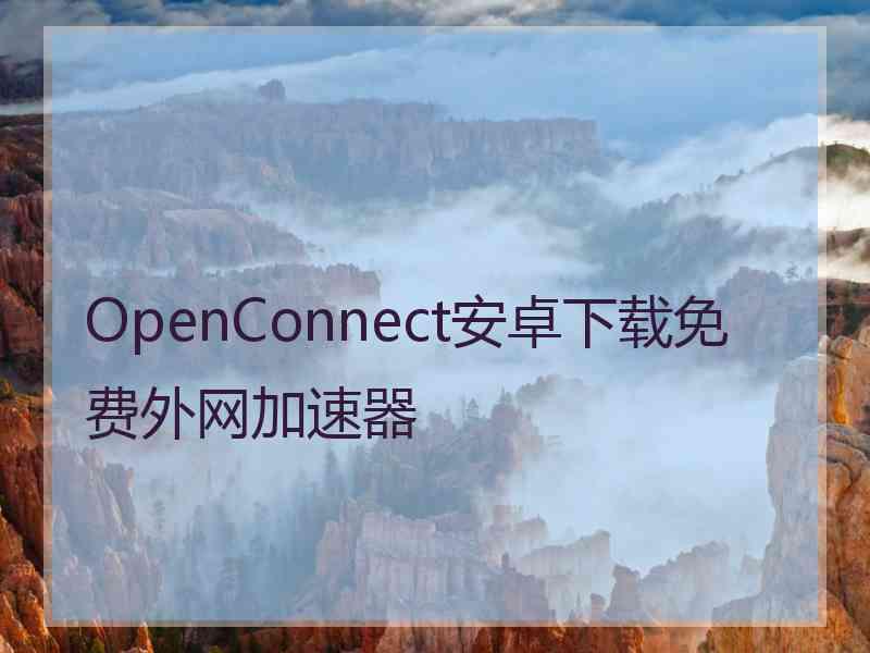 OpenConnect安卓下载免费外网加速器