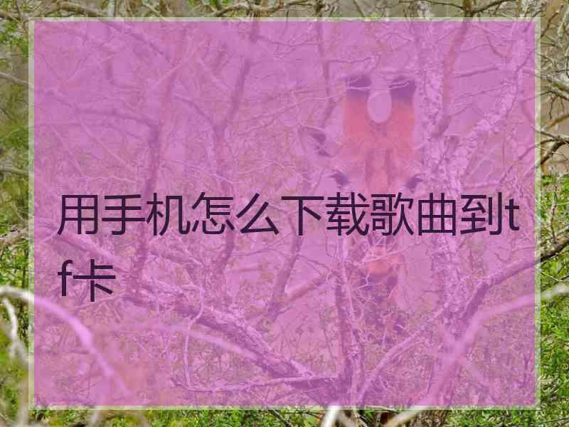 用手机怎么下载歌曲到tf卡