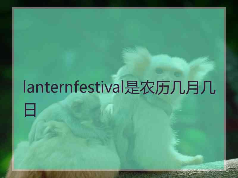 lanternfestival是农历几月几日