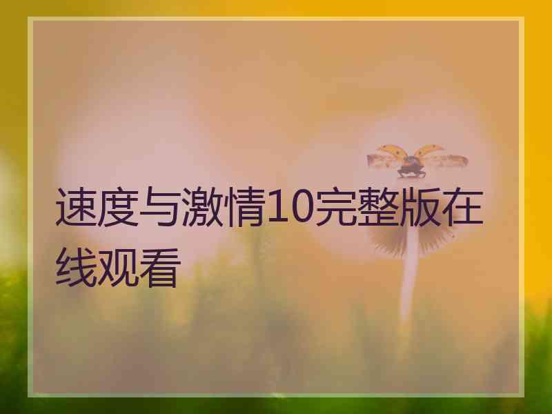 速度与激情10完整版在线观看