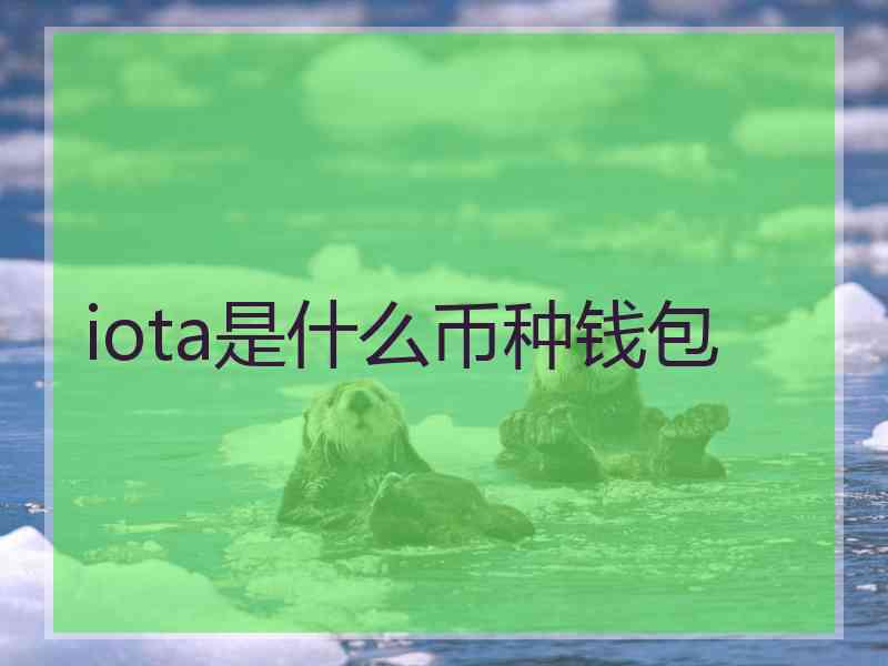 iota是什么币种钱包