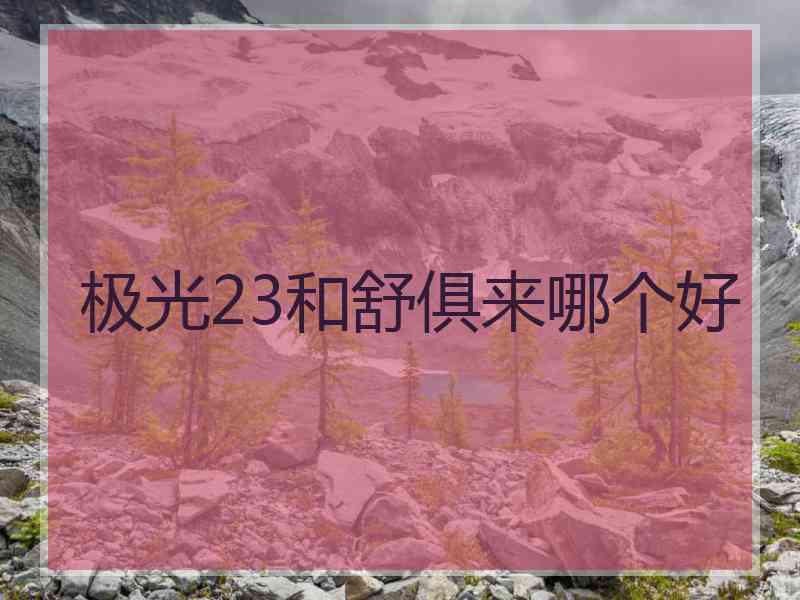 极光23和舒俱来哪个好