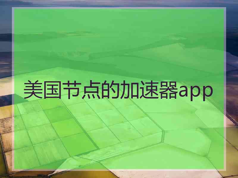 美国节点的加速器app