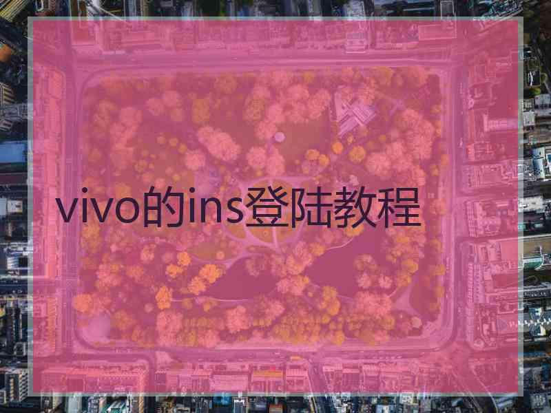 vivo的ins登陆教程