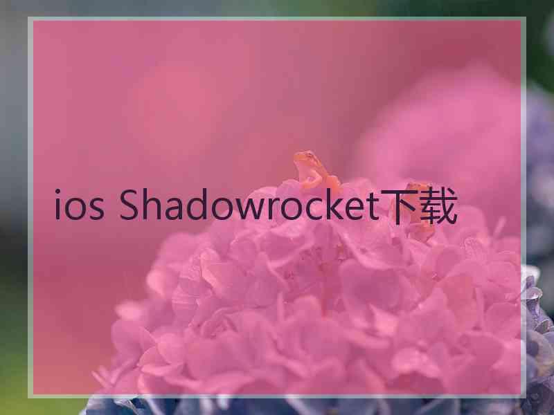 ios Shadowrocket下载