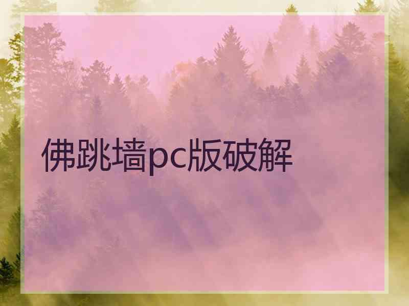 佛跳墙pc版破解