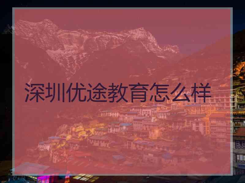 深圳优途教育怎么样