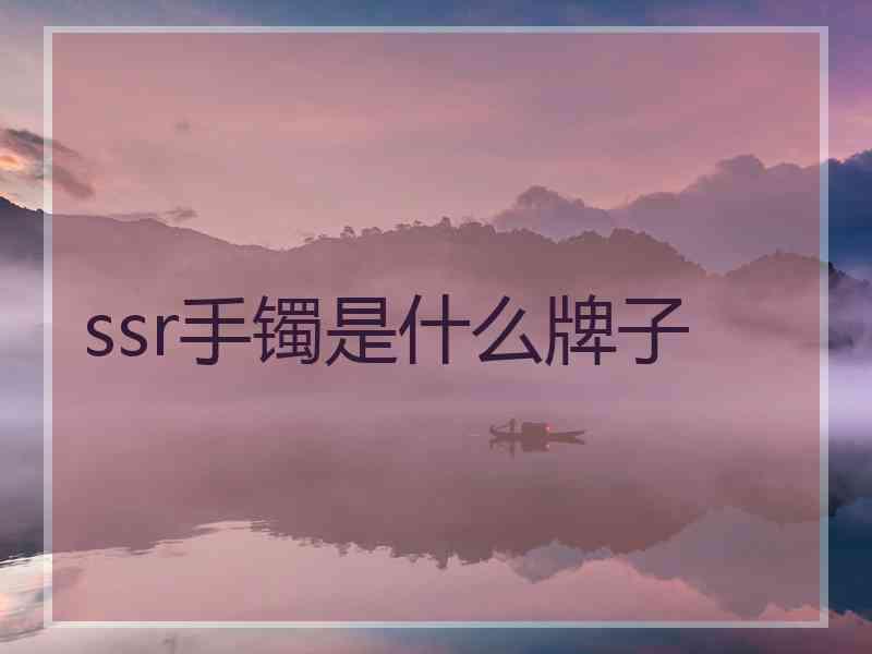 ssr手镯是什么牌子