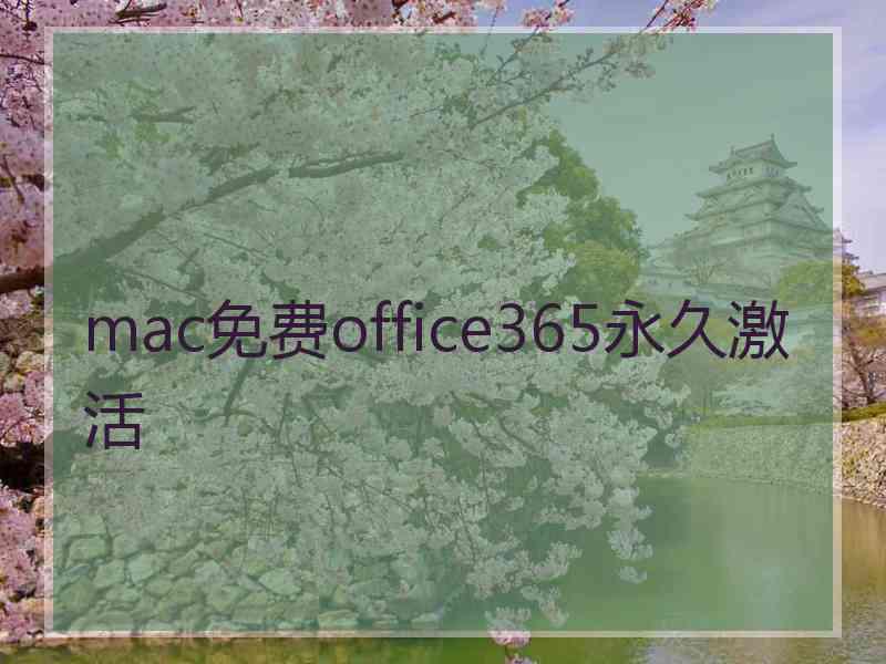 mac免费office365永久激活