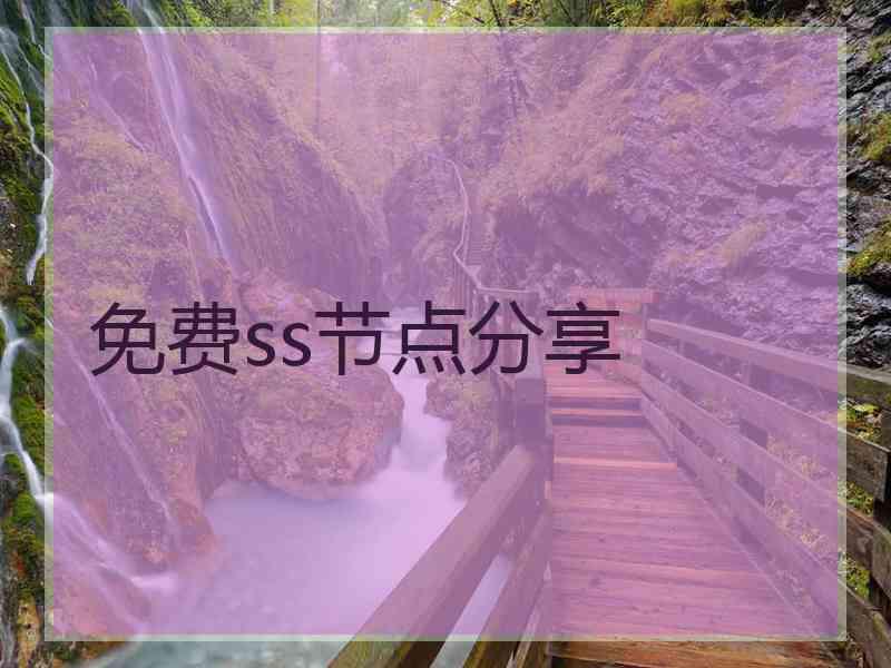 免费ss节点分享