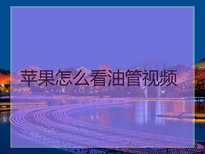 苹果怎么看油管视频