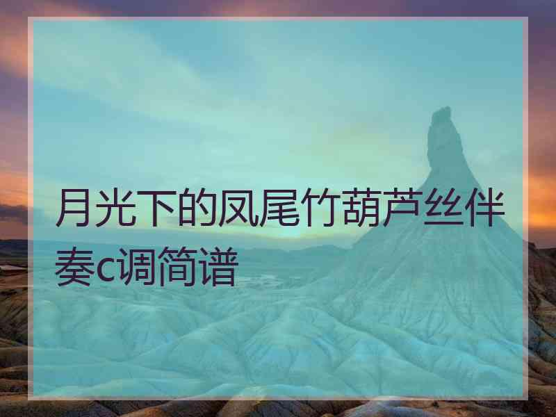 月光下的凤尾竹葫芦丝伴奏c调简谱