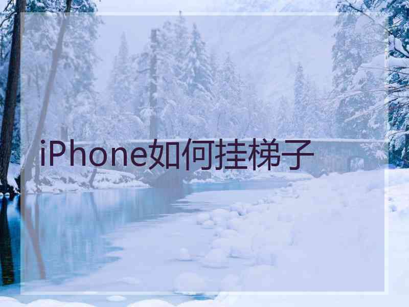 iPhone如何挂梯子